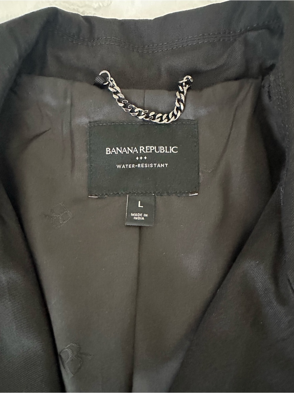 Banana Republic Classic Black Trench Coat - Women's Belted Jacket - Picture 3 of 5